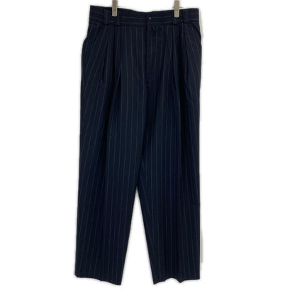 GIANNIVERSACE ジャンニヴェルサーチ ネイビー ストライプ ウール ジャケット、パンツ 2Pスーツ スーツ セットアップ
