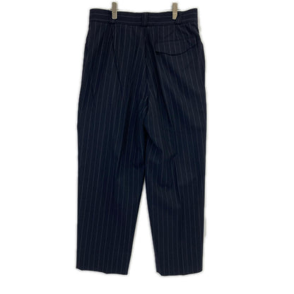GIANNIVERSACE ジャンニヴェルサーチ ネイビー ストライプ ウール ジャケット、パンツ 2Pスーツ スーツ セットアップ
