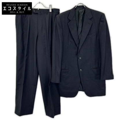 Ermenegildo Zegna エルメネジルドゼニア クチュール ブラック ストライプ ウール ジャケット、パンツ トロフェオ 2Pスーツ スーツ セットアップ