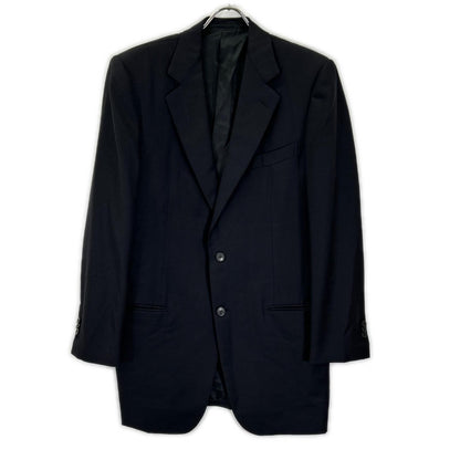 Ermenegildo Zegna エルメネジルドゼニア クチュール ブラック ストライプ ウール ジャケット、パンツ トロフェオ 2Pスーツ スーツ セットアップ