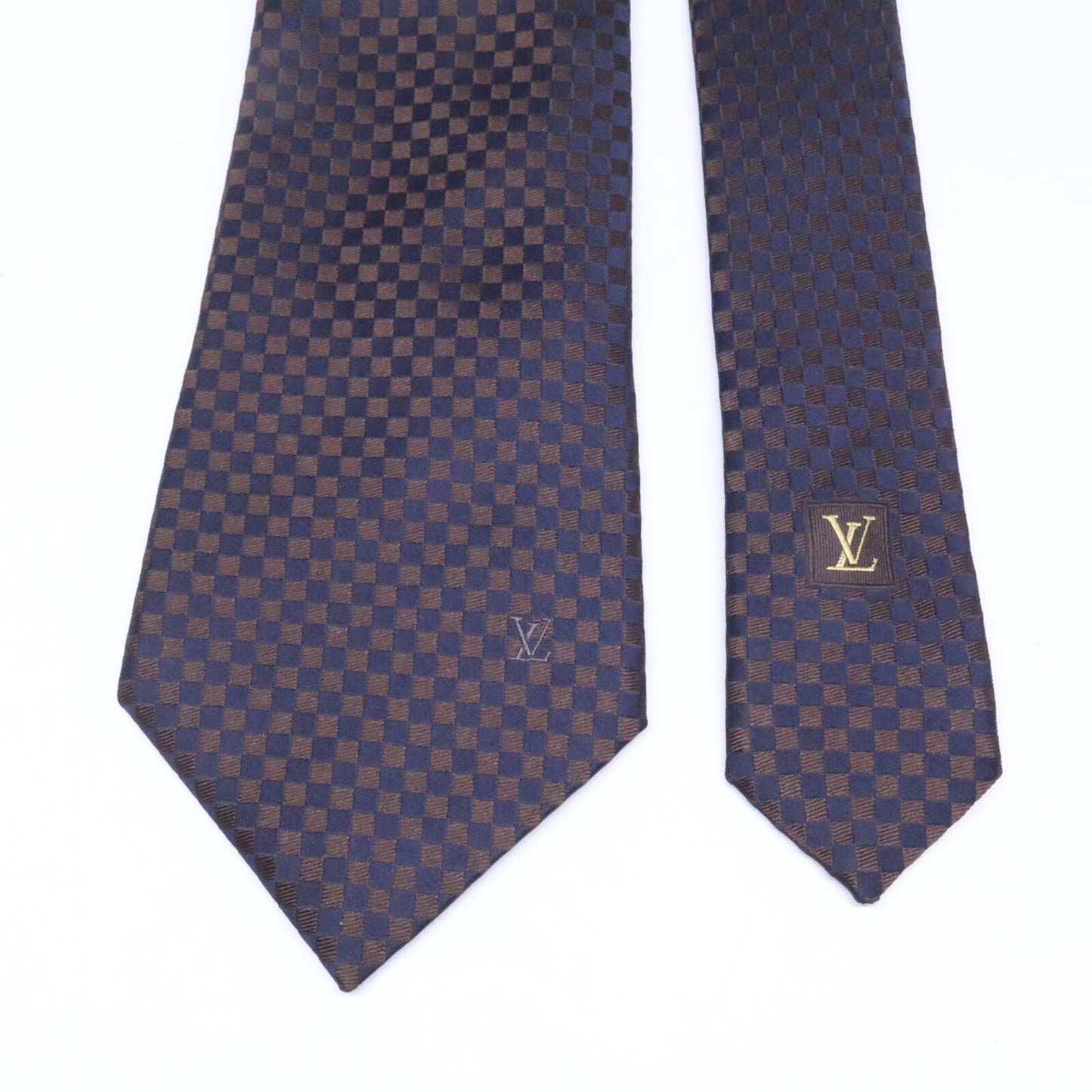 LOUIS VUITTON ルイヴィトン 【美品】ダミエ シルク ネクタイ