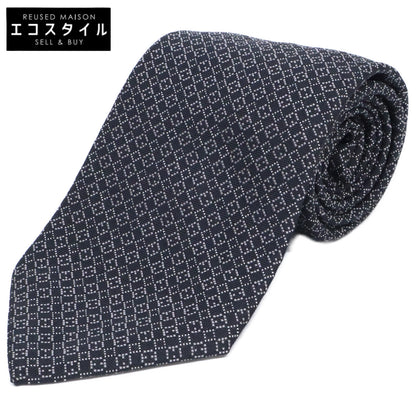 HERMES エルメス 【美品】758969T 総柄 シルク ネクタイ
