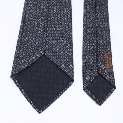 HERMES エルメス 【美品】758969T 総柄 シルク ネクタイ