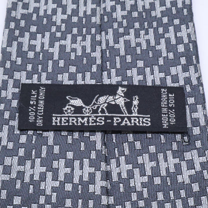 HERMES エルメス 総柄 シルク ネクタイ
