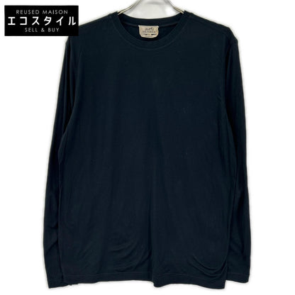 HERMES エルメス ブラック コットン ゴルチェ期 長袖Tシャツ トップス