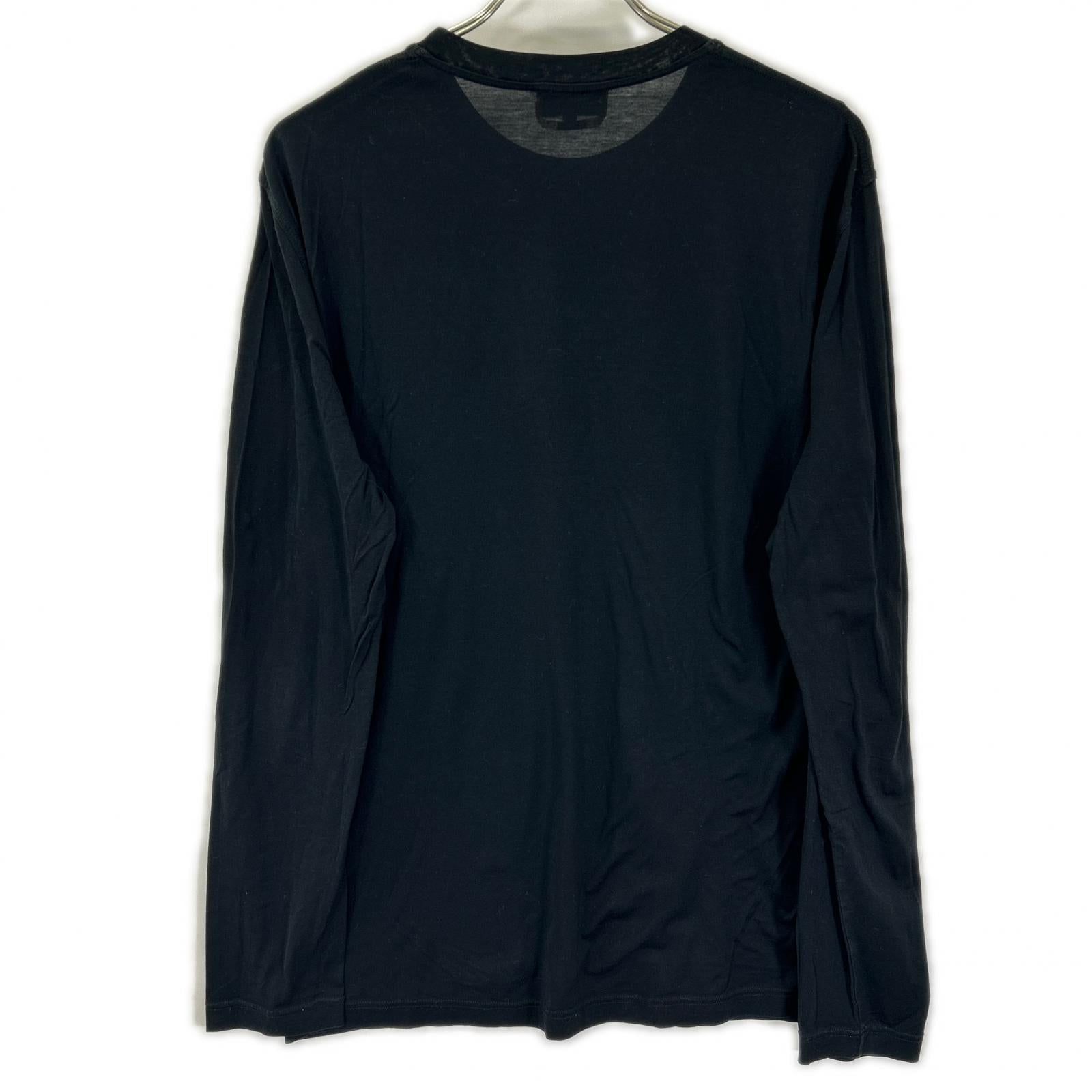 HERMES エルメス ブラック コットン ゴルチェ期 長袖Tシャツ トップス