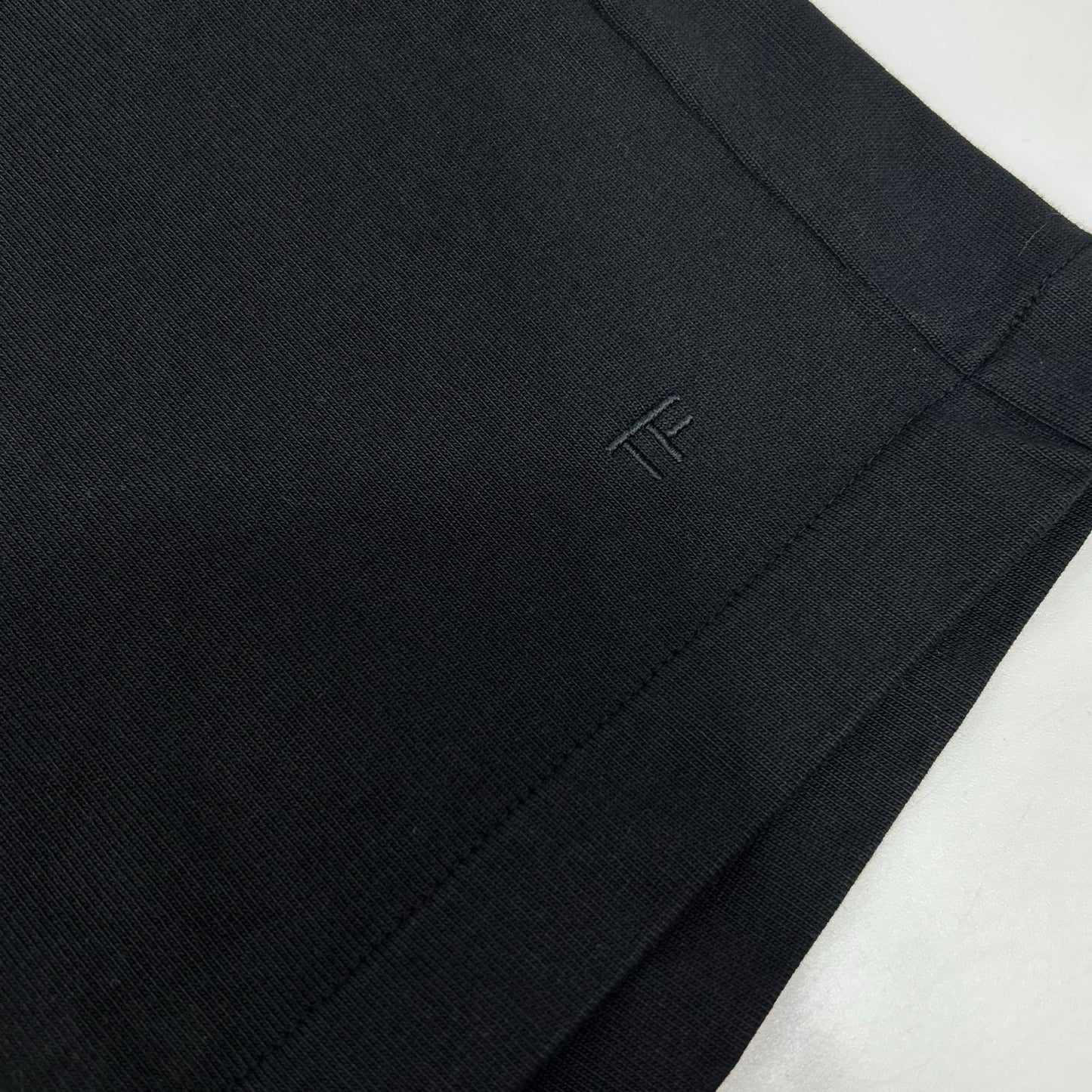 TOM FORD トムフォード ブラック コットン 長袖ポロシャツ トップス