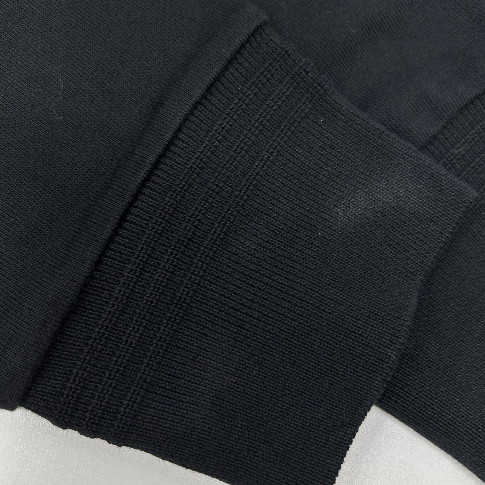 TOM FORD トムフォード ブラック コットン 長袖ポロシャツ トップス