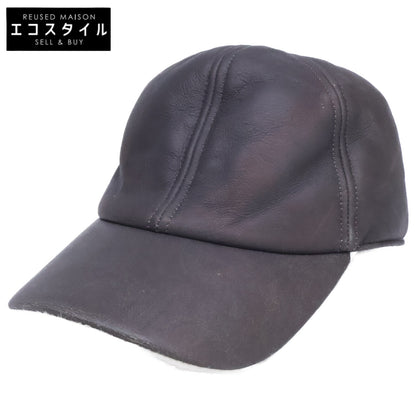HERMES エルメス 【即決/国内正規】ラムスキン ボア キャップ 帽子