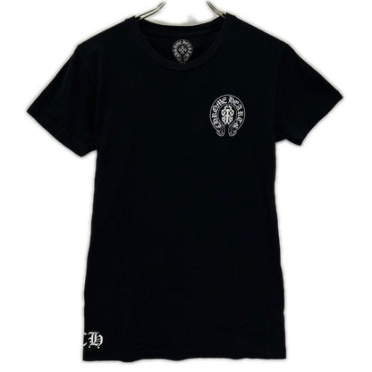 Chrome hearts クロムハーツ ブラック アメリカンフラッグ 星条旗 スクロールラベル 半袖Tシャツ トップス
