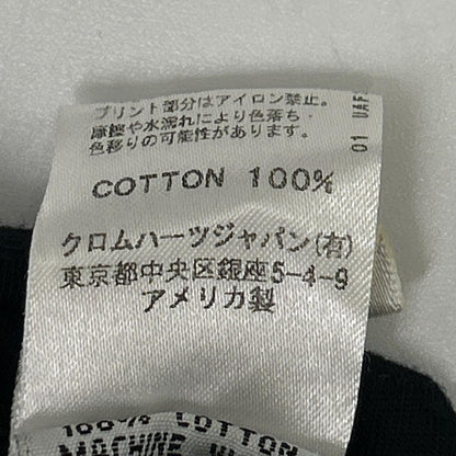 Chrome hearts クロムハーツ ブラック アメリカンフラッグ 星条旗 スクロールラベル 半袖Tシャツ トップス