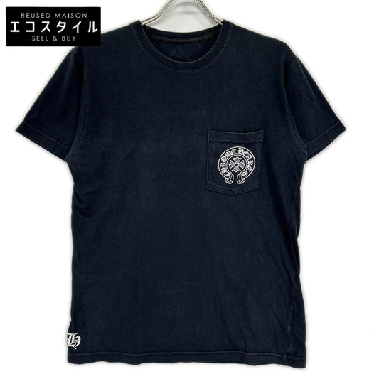 Chrome hearts クロムハーツ ブラック ホースシュープリントポケット 半袖Tシャツ トップス