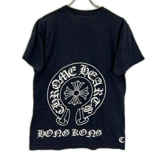 Chrome hearts クロムハーツ ブラック ホースシュープリントポケット 半袖Tシャツ トップス