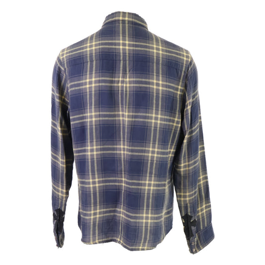Chrome hearts クロムハーツ LOOSEENDS LS　チェック クロスボール釦/ラムレザークロスパッチ フランネルシャツ トップス