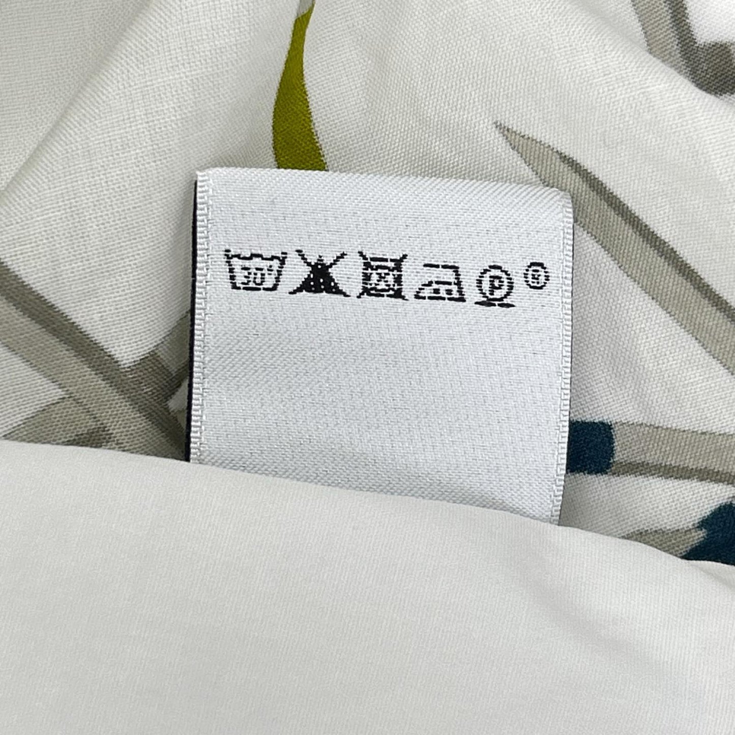 HERMES エルメス ホワイト 総柄 コットン バックプリント 袖セリエボタン 長袖シャツ トップス