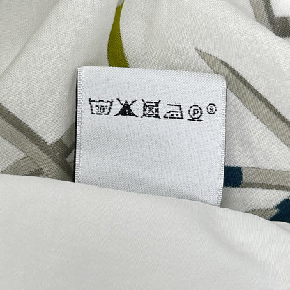 HERMES エルメス ホワイト 総柄 コットン バックプリント 袖セリエボタン 長袖シャツ トップス