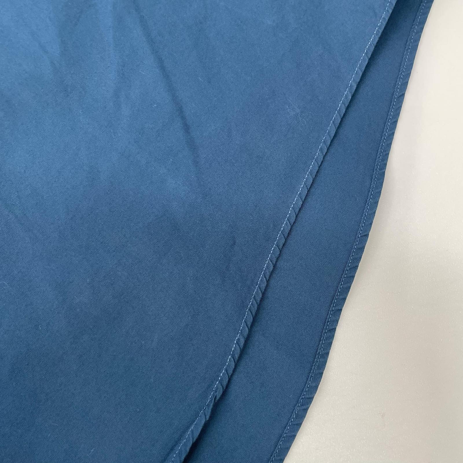 HERMES エルメス ブルー コットン 袖セリエボタン 長袖シャツ トップス