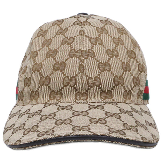 GUCCI グッチ 【美品】200035 KQWBG GGキャンバス シェリー ベースボールキャップ 帽子