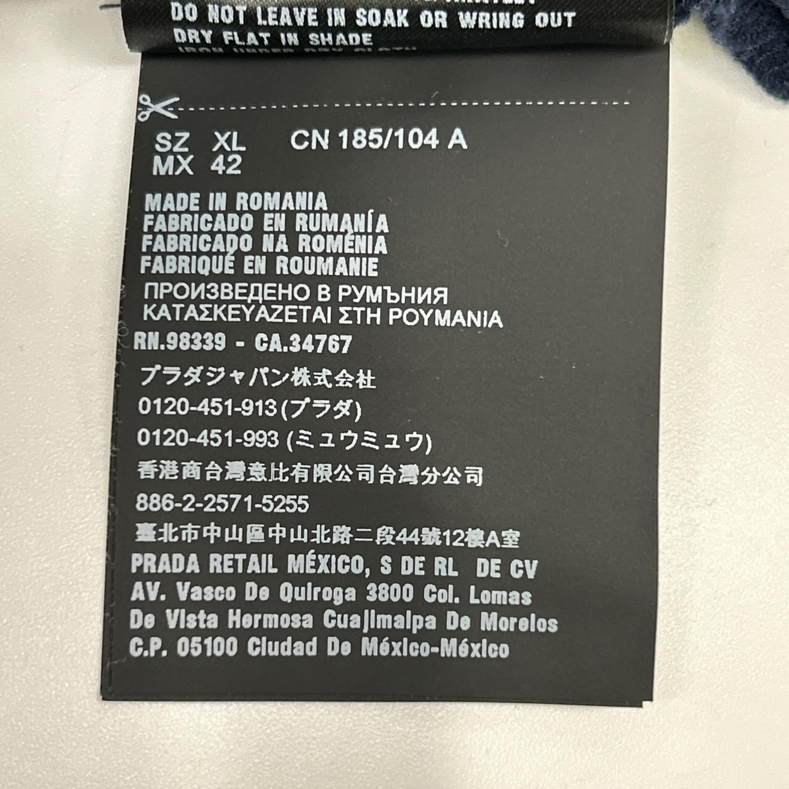 PRADA SPORT プラダスポーツ 19年製 SJN251 ネイビー ポケット Tシャツ トップス