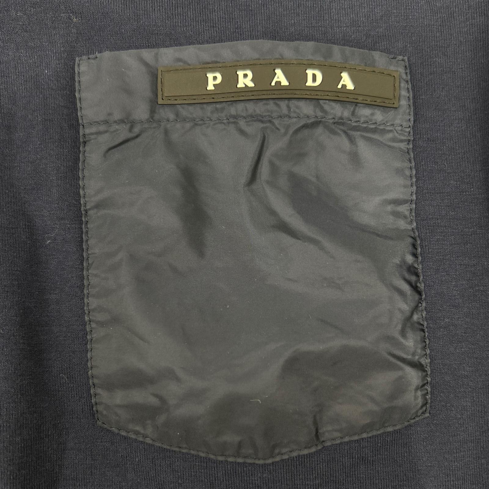 PRADA SPORT プラダスポーツ 19年製 SJN251 ネイビー ポケット Tシャツ トップス