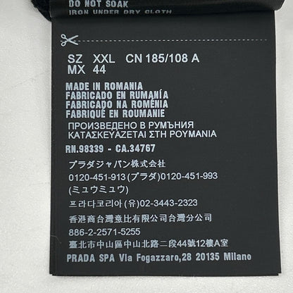 PRADA プラダ 19年製 UJN006 ブラック ロゴパッチ ポケットTシャツ トップス