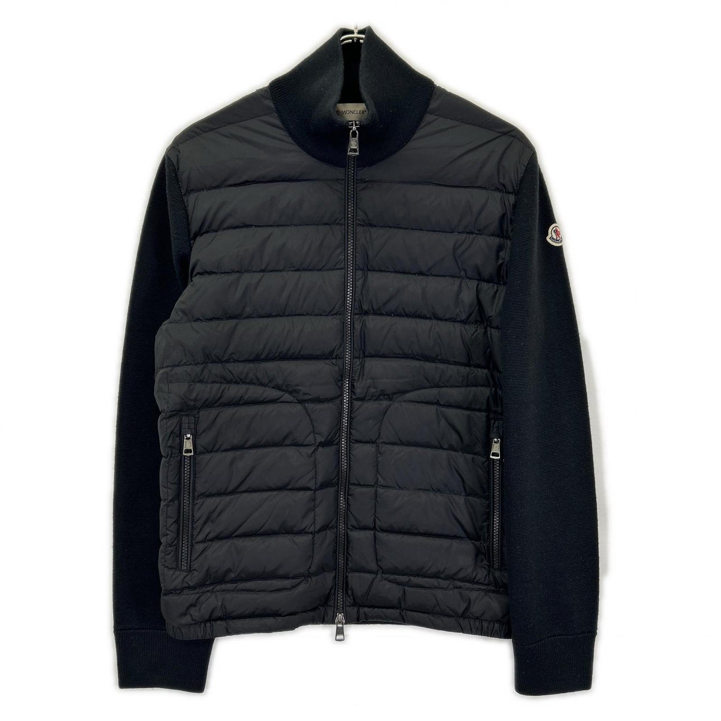 MONCLER モンクレール 22年製 ブラック CARDIGAN TRICOT ニット切り替え ダウンジャケット ジャケット