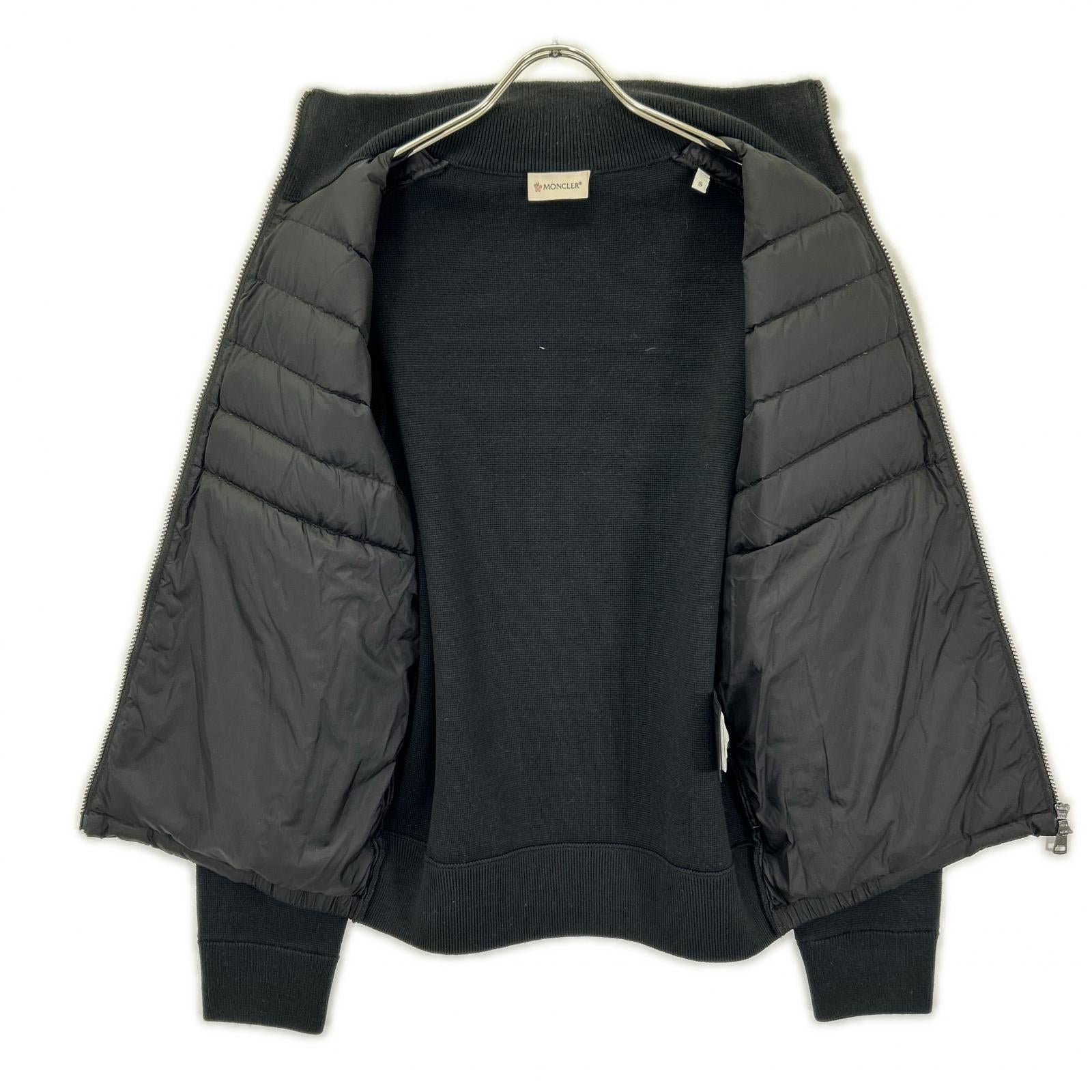 MONCLER モンクレール 22年製 ブラック CARDIGAN TRICOT ニット切り替え ダウンジャケット ジャケット