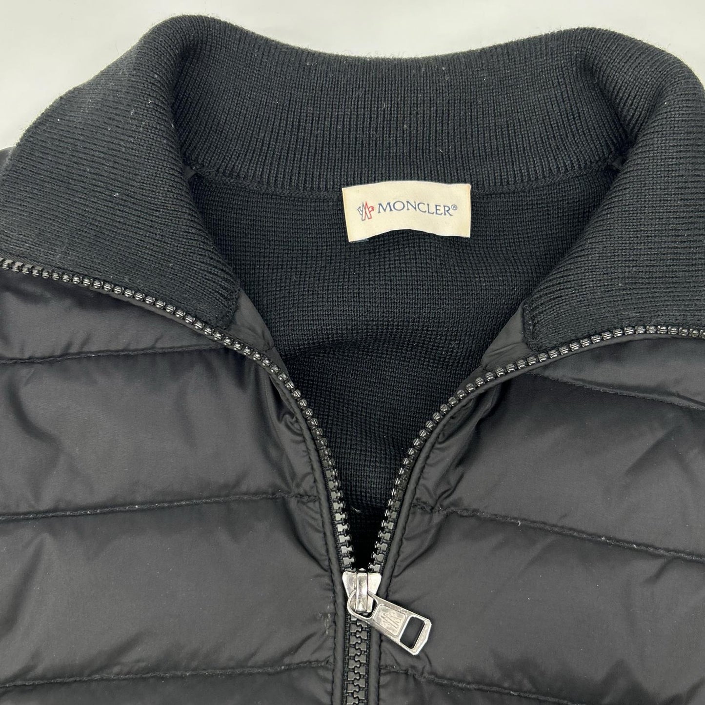 MONCLER モンクレール 22年製 ブラック CARDIGAN TRICOT ニット切り替え ダウンジャケット ジャケット