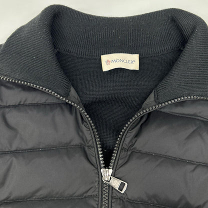 MONCLER モンクレール 22年製 ブラック CARDIGAN TRICOT ニット切り替え ダウンジャケット ジャケット