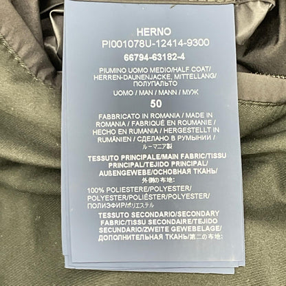 HERNO ヘルノ PI001078U ブラック N-3B型 POLAR-TECH 襟ファー ダウンコート コート