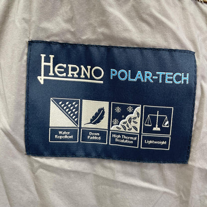 HERNO ヘルノ PI001078U ベージュ N-3B型 POLAR-TECH 襟ファー ダウンコート コート