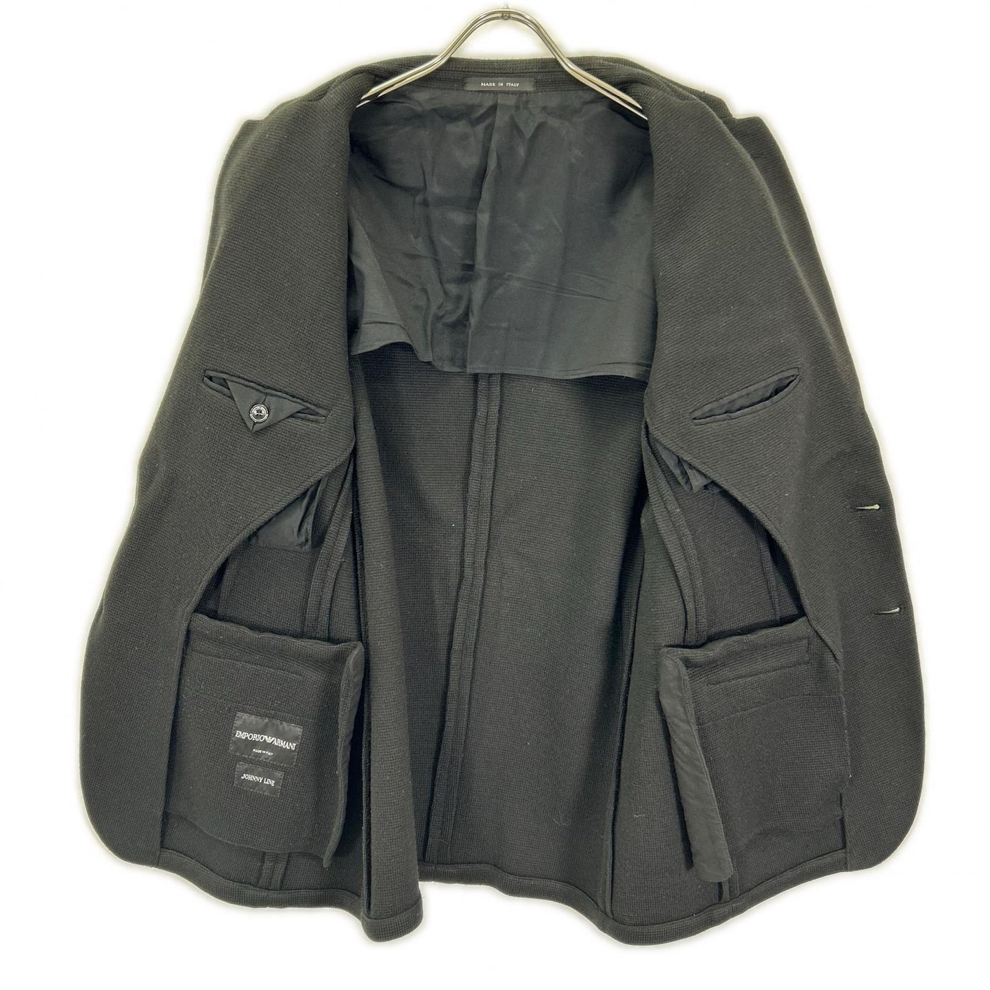 EMPORIOARMANI エンポリオアルマーニ 11AW ブラック ニット JOHNNY LINE テーラードジャケット ジャケット