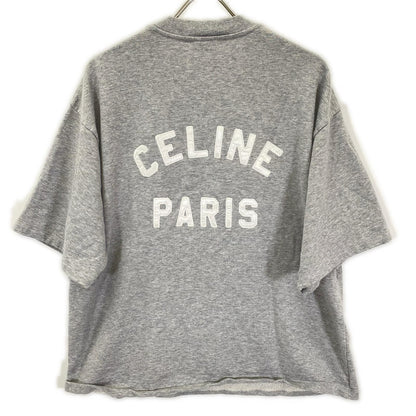 CELINE セリーヌ 2Y60E450I サテンパッチ付き レースカラー ルーズ スウェットシャツ トップス