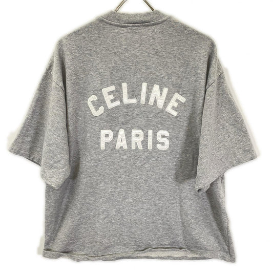 CELINE セリーヌ 2Y60E450I サテンパッチ付き レースカラー ルーズ スウェットシャツ トップス