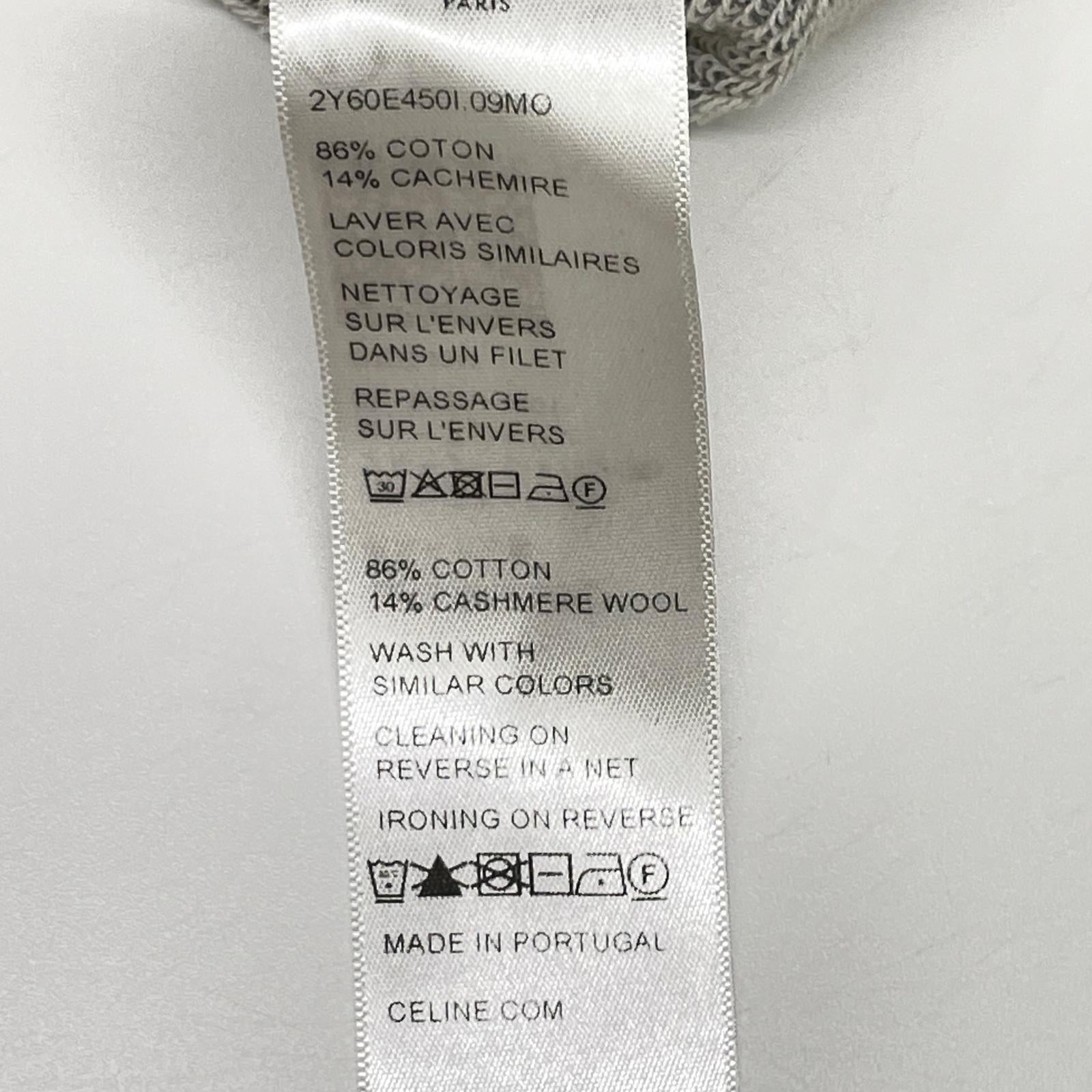 CELINE セリーヌ 2Y60E450I サテンパッチ付き レースカラー ルーズ スウェットシャツ トップス