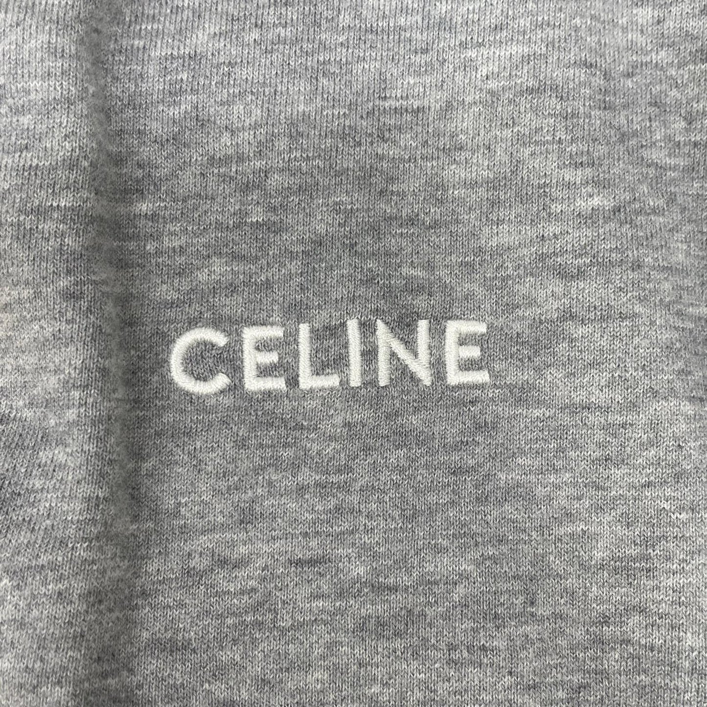 CELINE セリーヌ 2Y60E450I サテンパッチ付き レースカラー ルーズ スウェットシャツ トップス