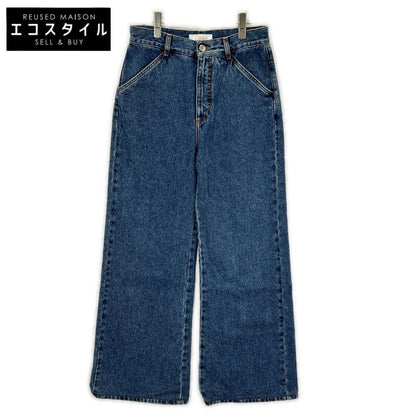 Chloe クロエ ブルー デニムフレアワイドパンツ ボトムス