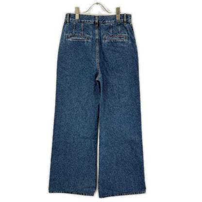 Chloe クロエ ブルー デニムフレアワイドパンツ ボトムス