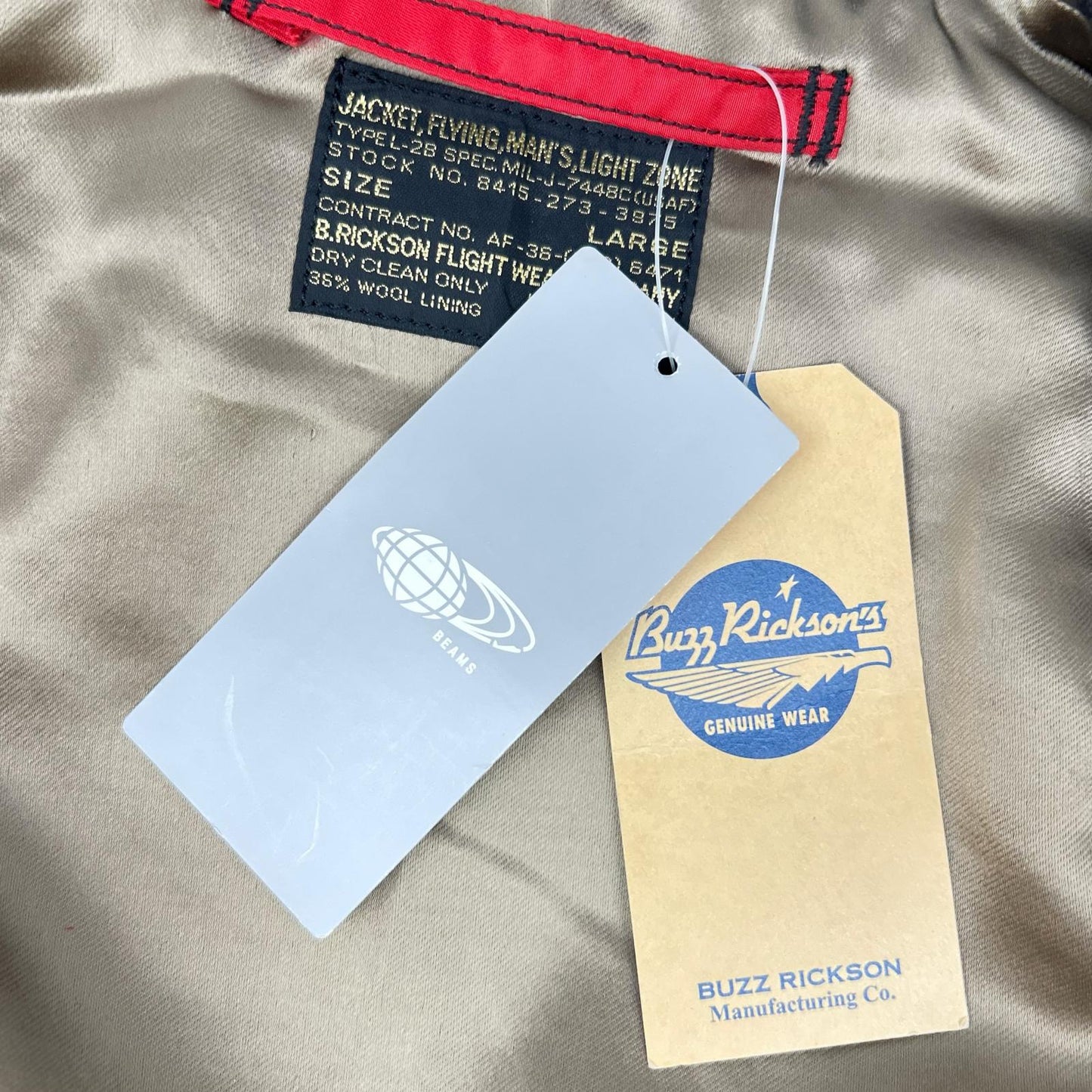 BUZZ RICKSON'S バズリクソンズ BEAMS BOY別注 BR14790BB レッド L-2B フライト ジャケット ジャケット