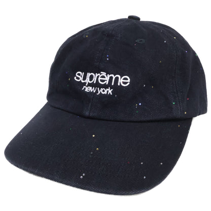 Supreme シュプリーム 【新品同様】SS26 Sequin Denim Classic Logo 6-Panel シークインデニム クラシックロゴ 6パネル キャップ 帽子