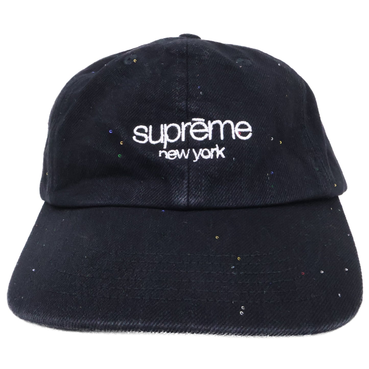 Supreme シュプリーム 【新品同様】SS26 Sequin Denim Classic Logo 6-Panel シークインデニム クラシックロゴ 6パネル キャップ 帽子