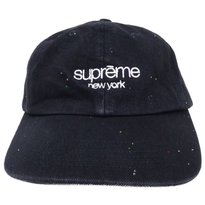 Supreme シュプリーム 【新品同様】SS26 Sequin Denim Classic Logo 6-Panel シークインデニム クラシックロゴ 6パネル キャップ 帽子