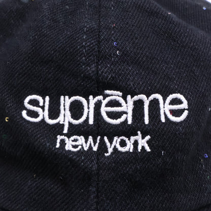 Supreme シュプリーム 【新品同様】SS26 Sequin Denim Classic Logo 6-Panel シークインデニム クラシックロゴ 6パネル キャップ 帽子