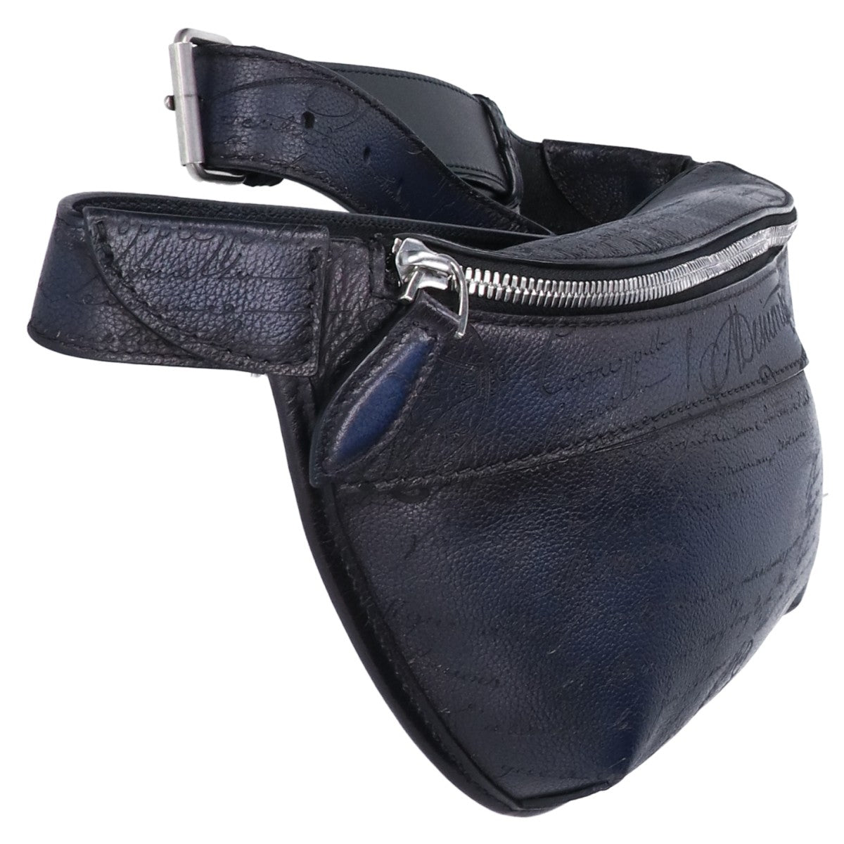 berluti ベルルッティ ブルーブラック カリグラフィ ウエストボディ ライダーバム バッグ ボディバッグ