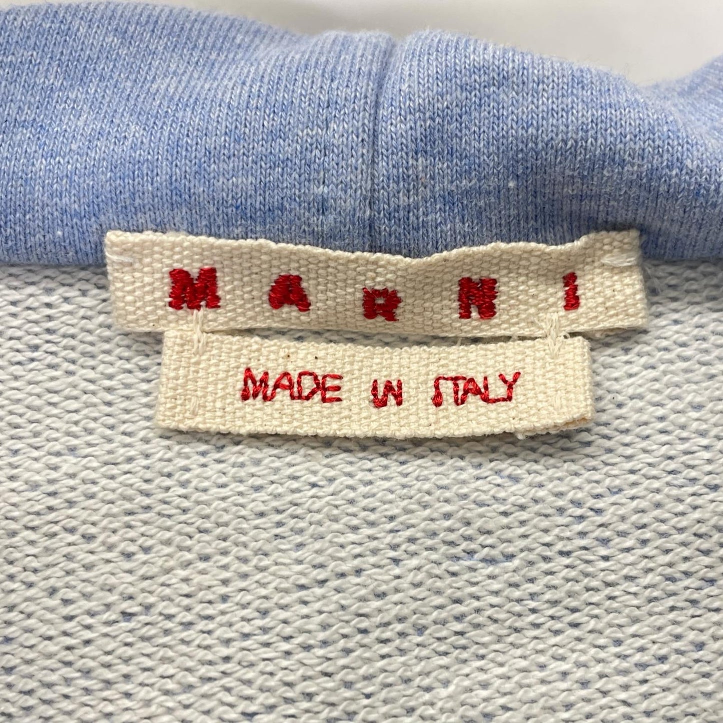 MARNI マルニ 24年製 FLJE0211X0 UTC397 ブルー ロゴパッチ フーディー トップス