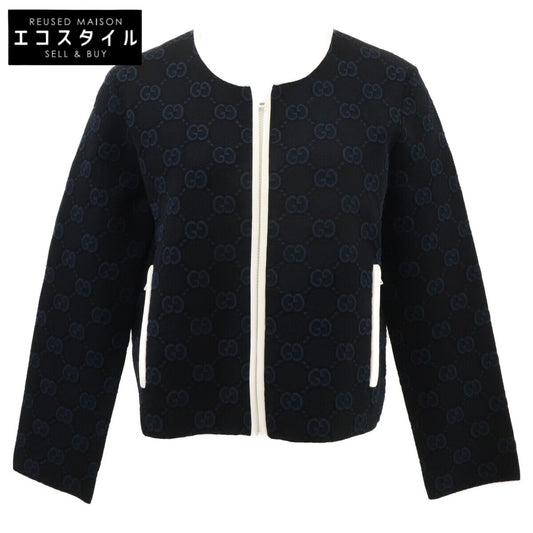 GUCCI グッチ 【美品/国内正規】749076 XKDCR GG-Jacquard Collarless Jacket Jacket