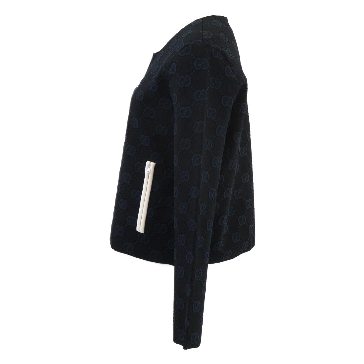 GUCCI グッチ 【美品/国内正規】749076 XKDCR GG-Jacquard Collarless Jacket Jacket