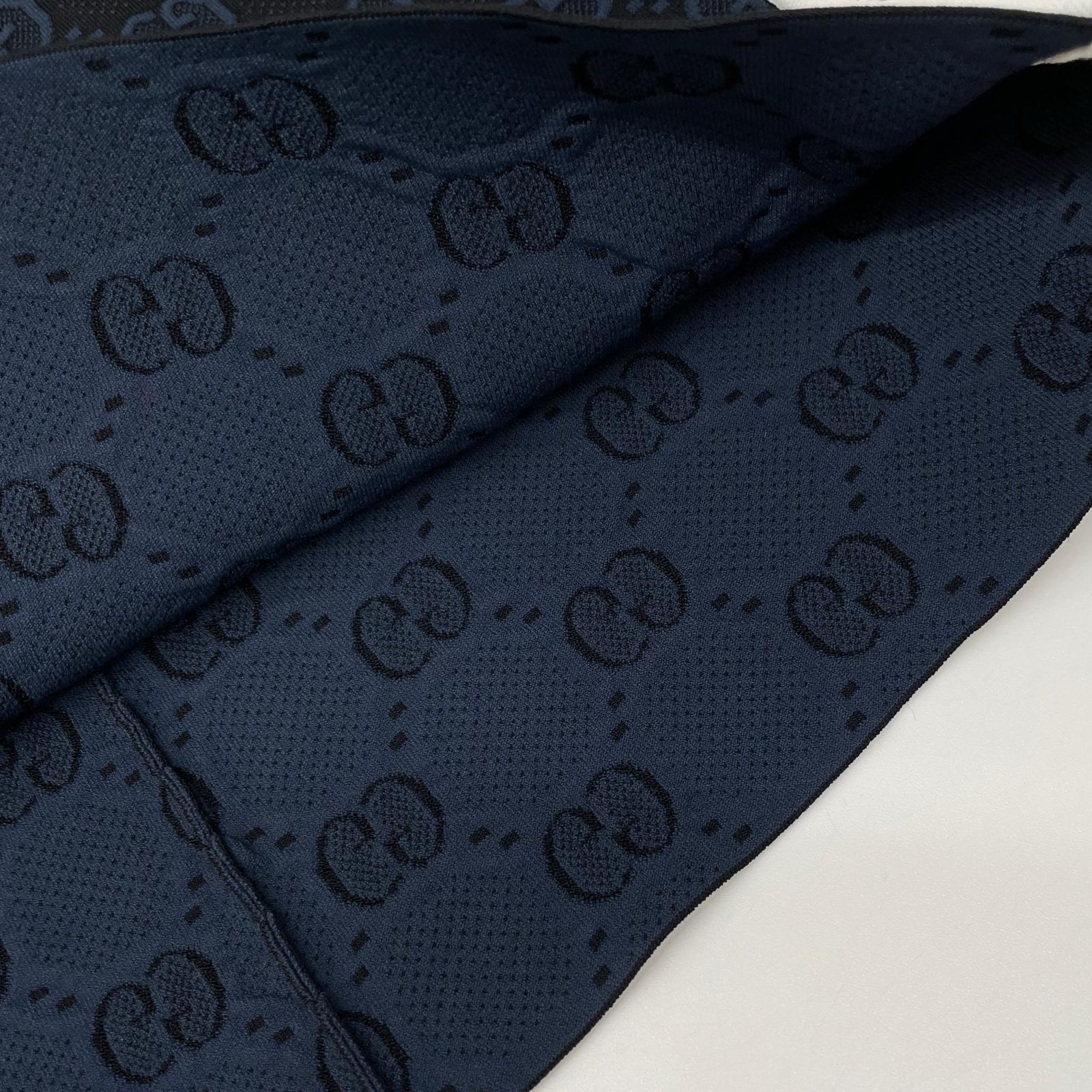 GUCCI グッチ 754040 ネイビー GGファインコットン ジャカード スカート スカート