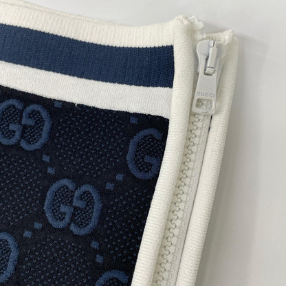 GUCCI グッチ 754040 ネイビー GGファインコットン ジャカード スカート スカート