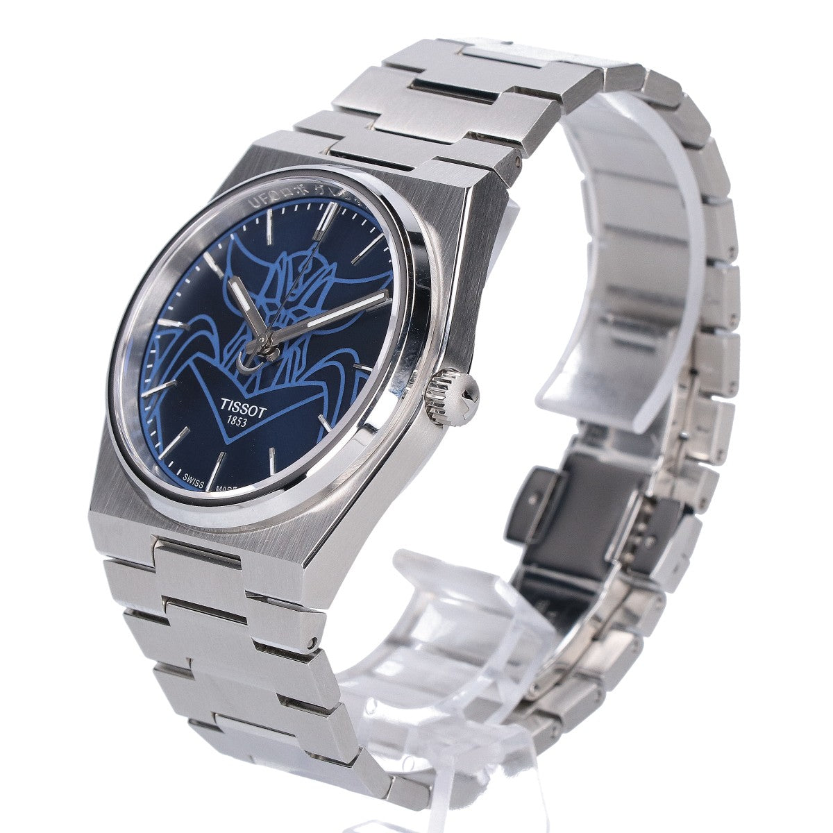 TISSOT ティソ 新品同様 T137.407.11.041.02 スペシャルエディション PRX UFO ロボ グレンダイザー シースルーバック ブルー文字盤 自動巻き 腕時計